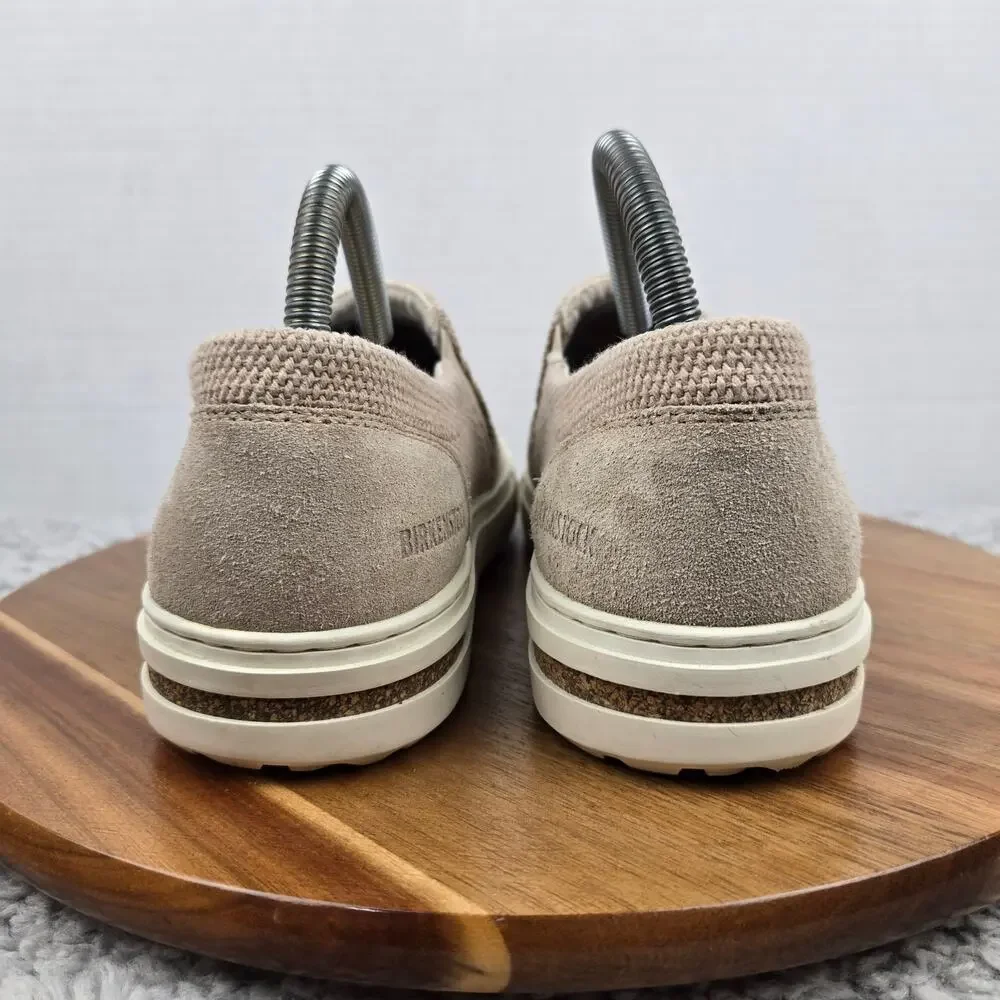 Birkenstock Womens 39 Oswego Sandcastle Beige Canvas Suede Slip On Daily Sneaker